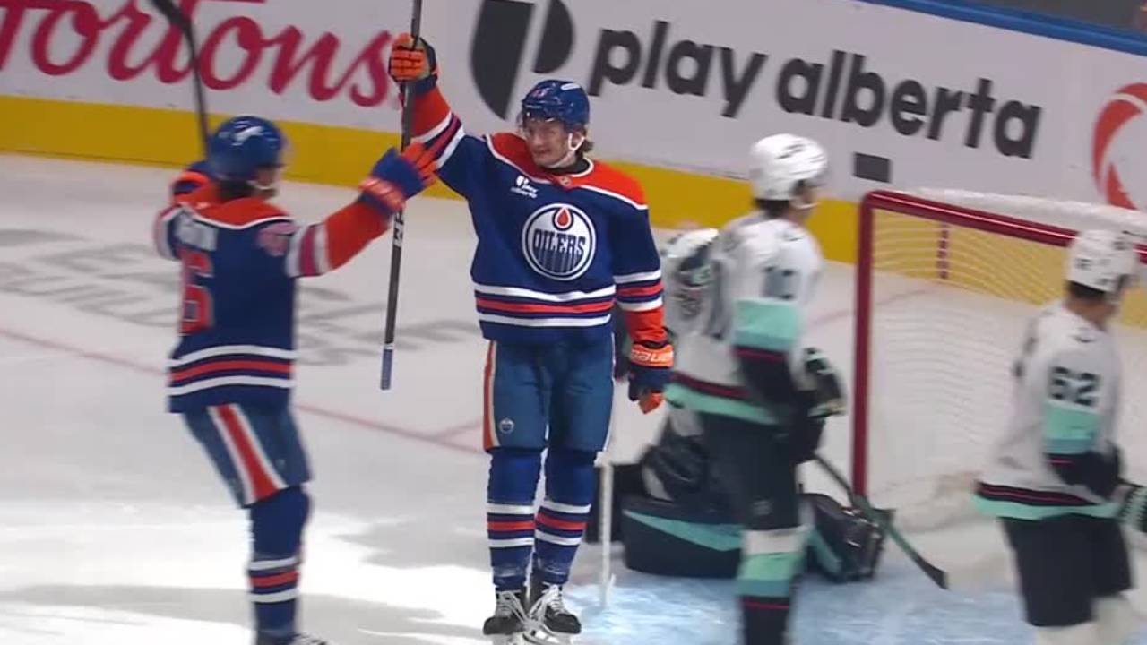 Oilers-rookien Owen Michaels fortsätter målskyttet mot Kraken