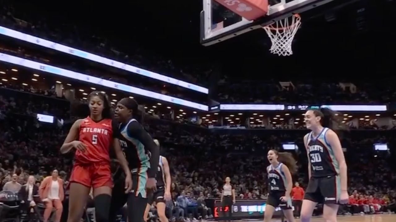 Liberty and Dream players clash after Jones blocks Reese’s shot