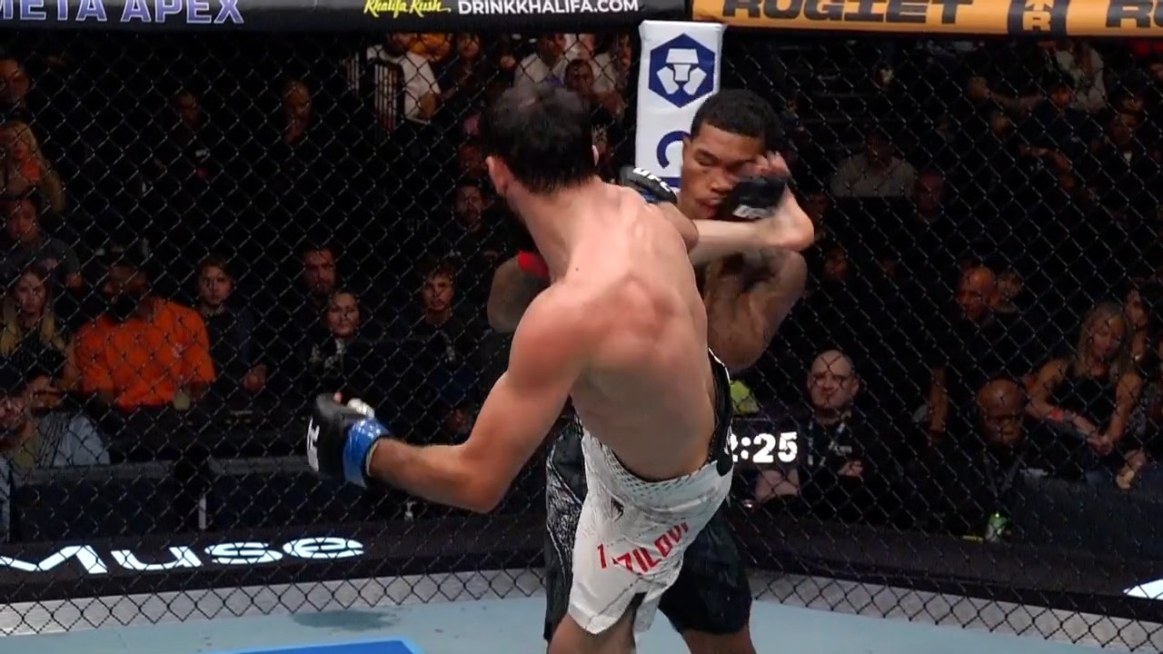 Tanzilovi knocks out Wellmaker with a head kick at UFC Fight Night