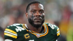 Green Bay Packers linebacker Zaire Franklin (44) walks off the field after an NFL football game against the Atlanta Falcons in Green Bay, Wis., Thursday, Sept. 24, 2026. (Abbie Parr/AP)