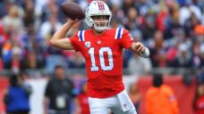 Drake Maye accounts for five TDs as Patriots roll past Raiders