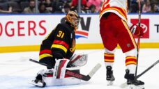 Goaltender Leevi Merilainen makes good on chance with Canucks in win