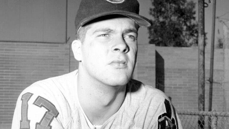 Cleveland Indians pitcher Sam McDowell poses on March 12, 1964, during spring training. (AP)