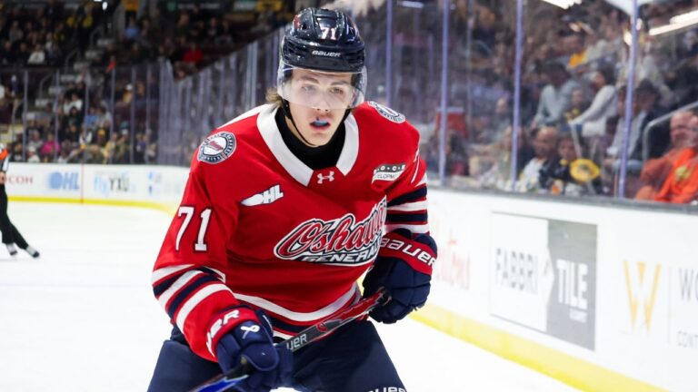 Former Oshawa Generals forward Sam Roberts. (Natalie Shaver/OHL Images)