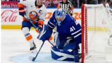 Steady Stolarz leads new-look Maple Leafs to first victory