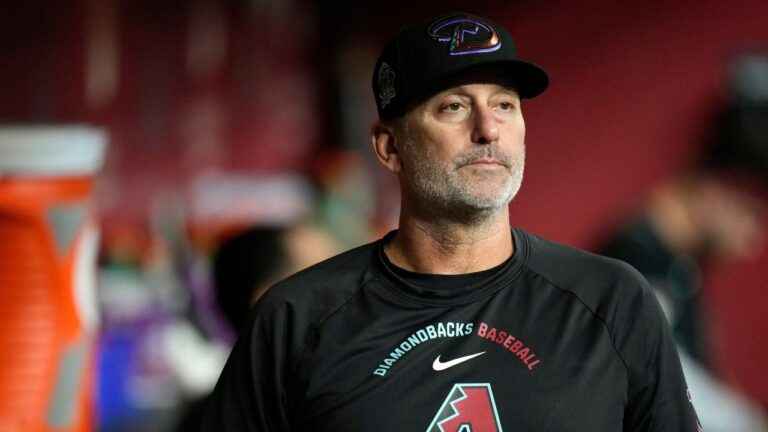 Arizona Diamondbacks manager Torey Lovullo pauses in the team dugout during the first inning of a baseball game against the New York Yankees, Friday, Sept. 18, 2026, in Phoenix. (Ross D. Franklin/AP)